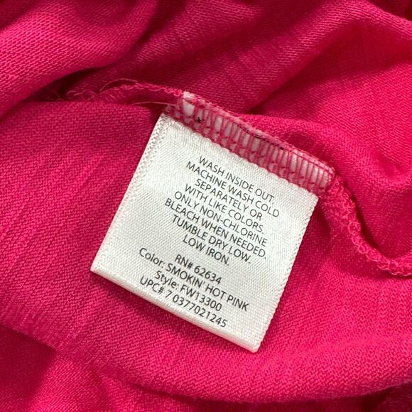 Pink Lace Flutter Sleeve Top Women's Plus 1X Flowy Boho Feminine Casual Blouse - Picture 5 of 6